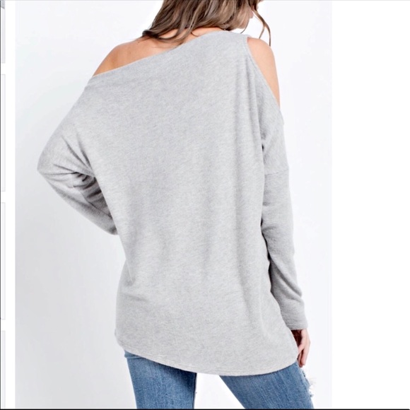 ❤️1 M Off Shoulder Long Sleeve Sweater Tunic - Picture 3 of 4